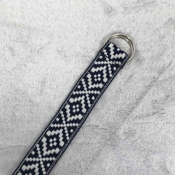 ๐ BELT navy blue d ring Aztec print - Picture 2 of 5